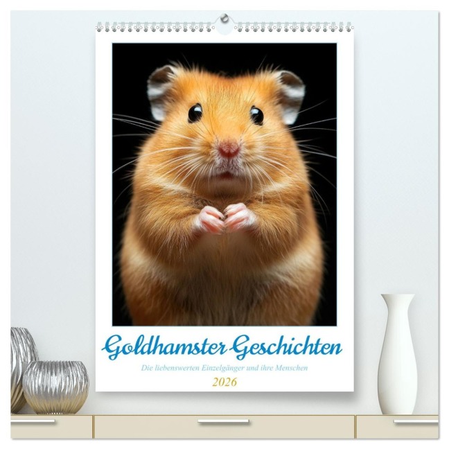 Goldhamster Geschichten (hochwertiger Premium Wandkalender 2026 DIN A2 hoch), Kunstdruck in Hochglanz - Kerstin Waurick