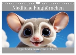 Niedliche Flughörnchen - Sugar Glider Jahresreise (Wandkalender 2025 DIN A4 quer), CALVENDO Monatskalender - Mythogalaxis Mythogalaxis