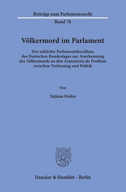 Völkermord im Parlament - Tatjana Holter