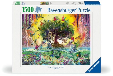 Erwachsenenpuzzle 1500 Teile - Das Einhorn aus dem See und seine Freunde - 