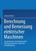Cover-Bild zum Titel 'Berechnung und Bemessung elektrischer Maschinen' von 'Johannes Klamt'