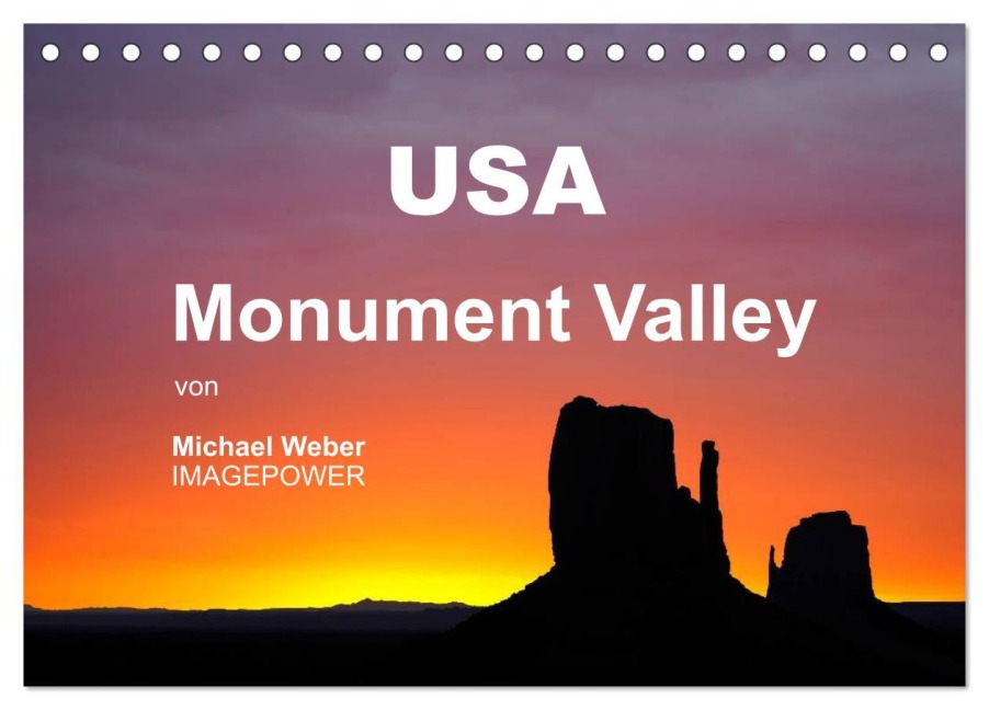 USA - Monument Valley (Tischkalender 2026 DIN A5 quer), CALVENDO Monatskalender - Michael Weber