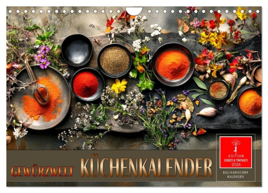 Küchenkalender Gewürzwelt (Wandkalender 2026 DIN A4 quer), CALVENDO Monatskalender - Peter Roder