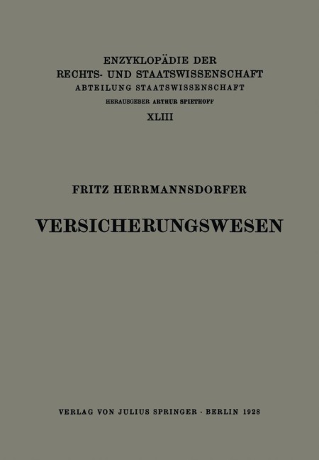 Versicherungswesen - Fritz Herrmannsdorfer