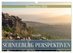 Cover-Bild zum Titel 'Schneeberg Perspektiven - Elbsandstein (Wandkalender 2026 DIN A3 quer), CALVENDO Monatskalender' von 'Kevin Walther'
