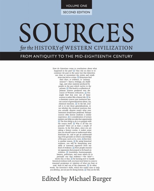 Sources for the History of Western Civilization, Volume I - 