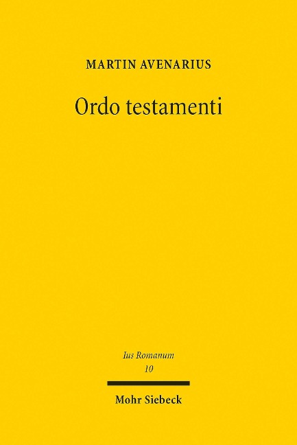 Ordo testamenti - Martin Avenarius