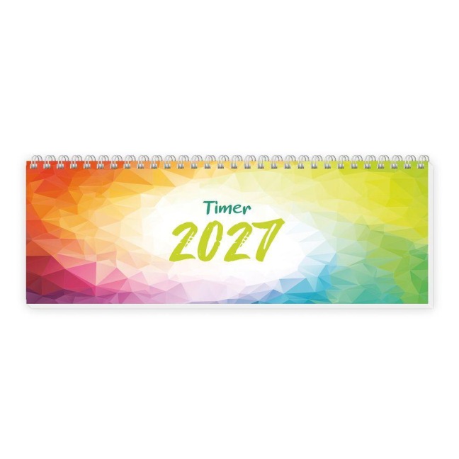 TRÖTSCH - Schreibtischquerkalender Timer Farben (eine Woche 2 Seiten) 2027 - 