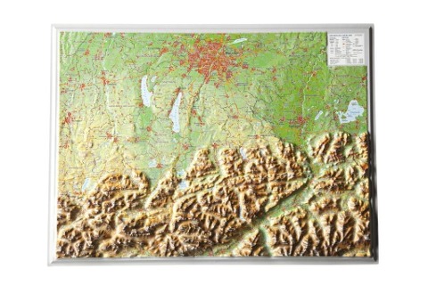 Reliefkarte Bayerisches Oberland 1 : 400.000 - André Markgraf, Mario Engelhardt