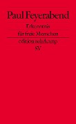 Cover-Bild zum Titel 'Erkenntnis für freie Menschen' von 'Paul Feyerabend'