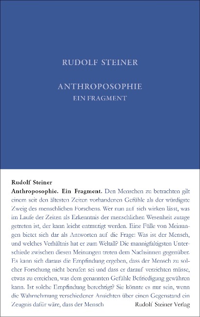 Anthroposophie - Rudolf Steiner