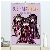 Cover-Bild zum Titel 'Die HAIRSTYLAS Trendfrisuren (hochwertiger Premium Wandkalender 2026 DIN A2 hoch), Kunstdruck in Hochglanz' von 'Bettina Roth ROTH-Design'