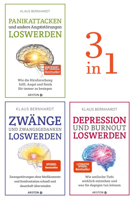 Zwänge, Panikattacken, Depression und Burnout loswerden (3in1 Bundle) - Klaus Bernhardt
