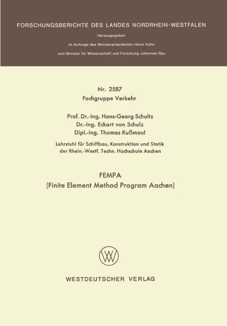 FEMPA (Finite Element Method Program Aachen) - Hans-Georg Schultz