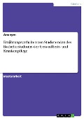 Ernährungsverhalten von Studierenden des Bachelorstudiums der Gesundheits- und Krankenpflege - 