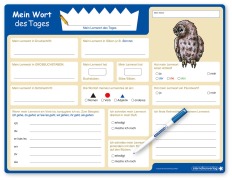 Cover-Bild zum Titel 'Mein Wort des Tages - Lerntafel mit Stift' von 'Katrin Langhans'