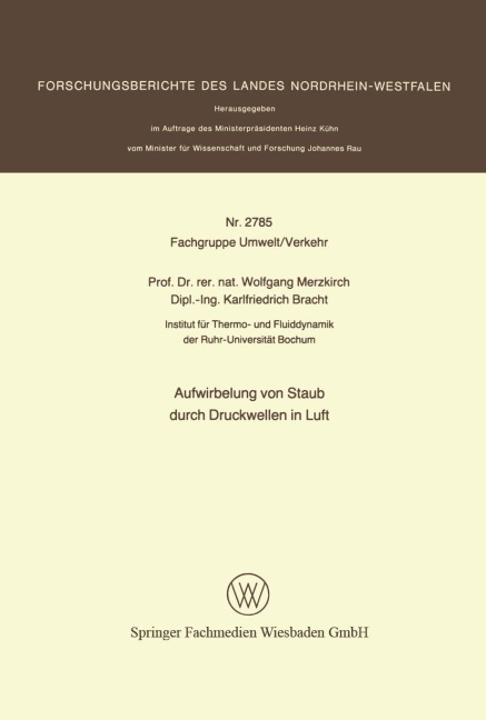 Aufwirbelung von Staub durch Druckwellen in Luft - Wolfgang Merzkirch