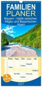 Cover-Bild zum Titel 'Familienplaner 2027 - Bayern - Idylle zwischen Allgäu und Bayerischen Alpen mit 5 Spalten (Wandkalender, 21 x 45 cm) CALVENDO' von 'Lost Plastron Pictures'