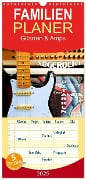 Familienplaner 2025 - Gitarren und Amps - abgerockt mit 5 Spalten (Wandkalender, 21 x 45 cm) CALVENDO - Renate Bleicher