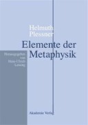 Cover-Bild zum Titel 'Helmuth Plessner, Elemente der Metaphysik' von ''