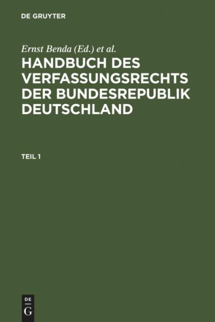 Handbuch des Verfassungsrechts der Bundesrepublik Deutschland - 