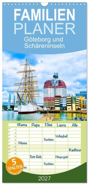Familienplaner 2027 - Göteborg und Schäreninseln mit 5 Spalten (Wandkalender, 21 x 45 cm) CALVENDO - Solveig Rogalski