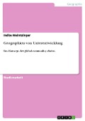 Cover-Bild zum Titel 'Geographien von Unterentwicklung' von 'Heike Meintzinger'