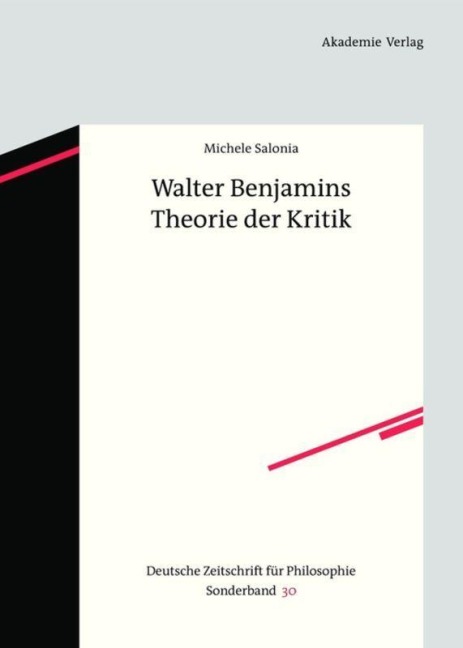 Walter Benjamins Theorie der Kritik - Michele Salonia