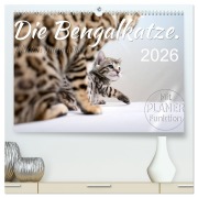 Cover-Bild zum Titel 'Die Bengalkatze. Edition Jungtiere (hochwertiger Premium Wandkalender 2026 DIN A2 quer), Kunstdruck in Hochglanz' von 'Sylvio Banker'