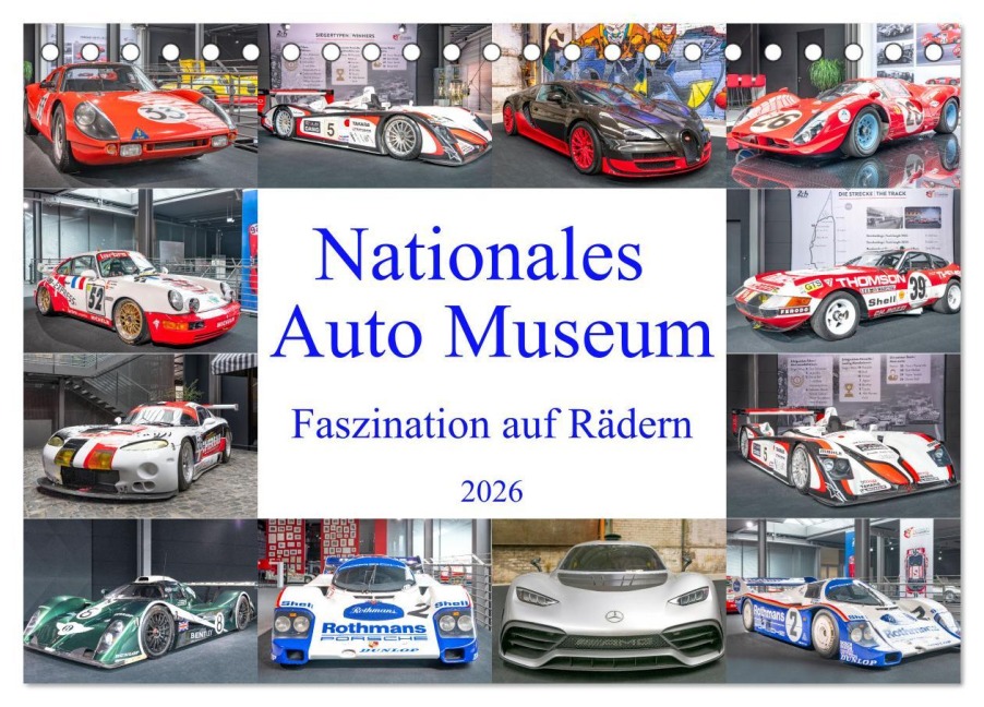 Nationales Auto Museum, Faszination auf Rädern (Tischkalender 2026 DIN A5 quer), CALVENDO Monatskalender - Bodo Schmidt Photography