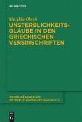 Cover-Bild zum Titel 'Unsterblichkeitsglaube in den griechischen Versinschriften' von 'Matylda Obryk'