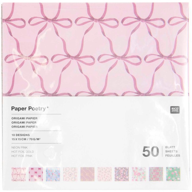 Origami La Vie en Rose FSC MIX, 15x15 cm, 50 Blatt - 