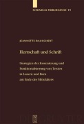 Cover-Bild zum Titel 'Herrschaft und Schrift' von 'Jeannette Rauschert'