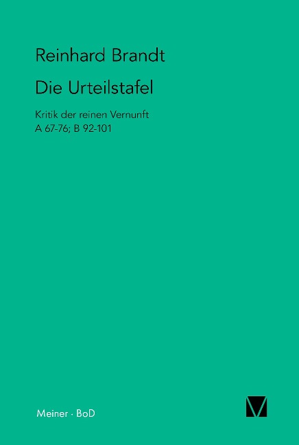 Die Urteilstafel - Reinhard Brandt