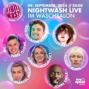 Cover-Bild zum Titel 'NightWash Live, September 2024' von 'Robert Alan, Kristina Bogansky, Matilde Keizer, Ivan Thieme, John Smile'
