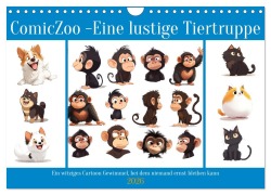 Cover-Bild zum Titel 'ComicZoo - eine lustige Tiertruppe (Wandkalender 2026 DIN A4 quer), CALVENDO Monatskalender' von 'Kerstin Waurick'
