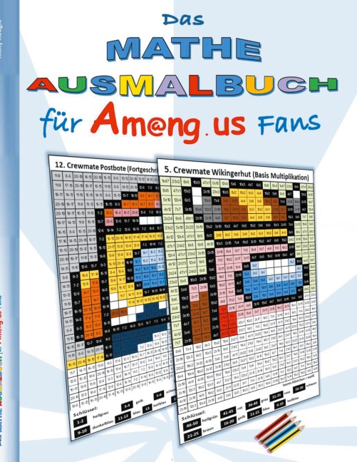 Das Mathe Ausmalbuch für Am@ng.us Fans - Ricky Roogle