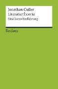 Cover-Bild zum Titel 'Literaturtheorie' von 'Jonathan Culler'