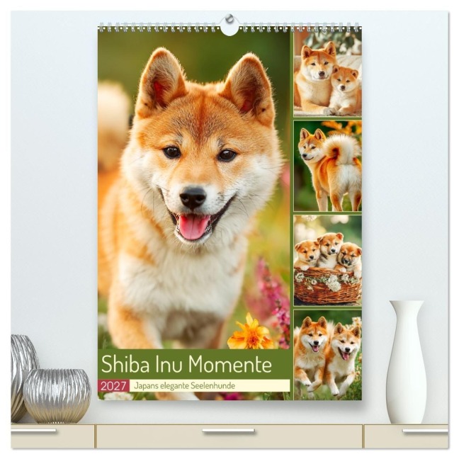 Shiba Inu Momente. Japans elegante Seelenhunde (hochwertiger Premium Wandkalender 2027 DIN A2 hoch), Kunstdruck in Hochglanz - Rose Hurley