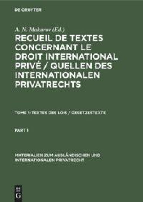 Textes des Lois / Gesetzestexte - 