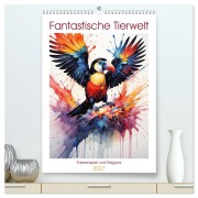 Cover-Bild zum Titel 'Fantastische Tierwelt: Farbenspiel und Eleganz (hochwertiger Premium Wandkalender 2027 DIN A2 hoch), Kunstdruck in Hochglanz' von 'Sebastian Lüdke'