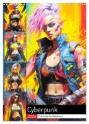 Cover-Bild zum Titel 'Cyberpunk. Futuristische Heldinnen (Wandkalender 2026 DIN A3 hoch), CALVENDO Monatskalender' von 'Rose Hurley'