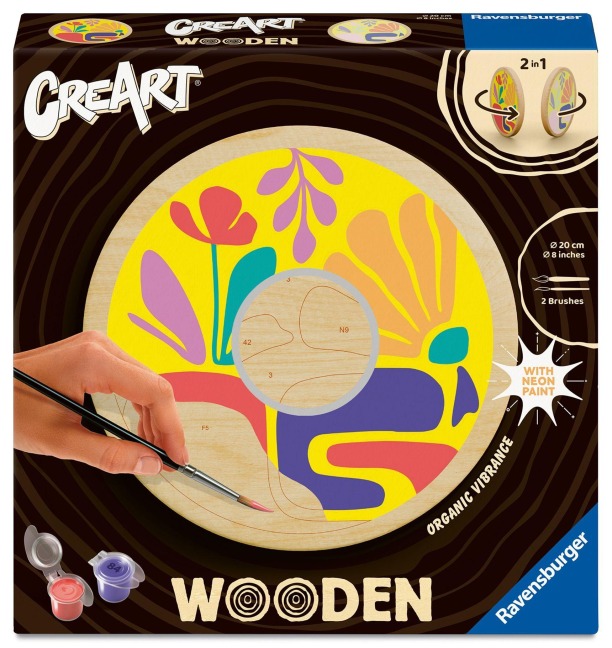 CreArt, Malen nach Zahlen Wooden - Organische Schwingungen - 