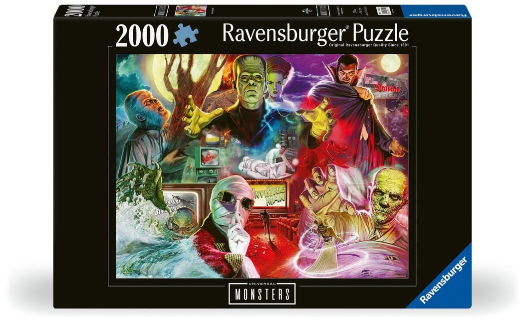 Erwachsenenpuzzle 2000 Teile - Universal Multiproperty - Universal Monsters - 