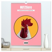 NUTZtiere, Ein Kalender für Erwachsene und aufgeklärte Kinder (hochwertiger Premium Wandkalender 2026 DIN A2 hoch), Kunstdruck in Hochglanz - Sandra Brill