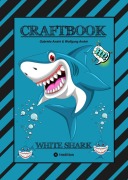 Cover-Bild zum Titel 'CRAFTBOOK - 100 SEITEN HAIE - TUTORIAL - WISSENSWERTES - AUSMALMOTIVE - KNIFFLIGE RÄTSEL UND AUFGABEN - TAUCHEN - LUSTIGES - UNTERWASSERWELT' von 'Gabriele André, Wolfgang André'