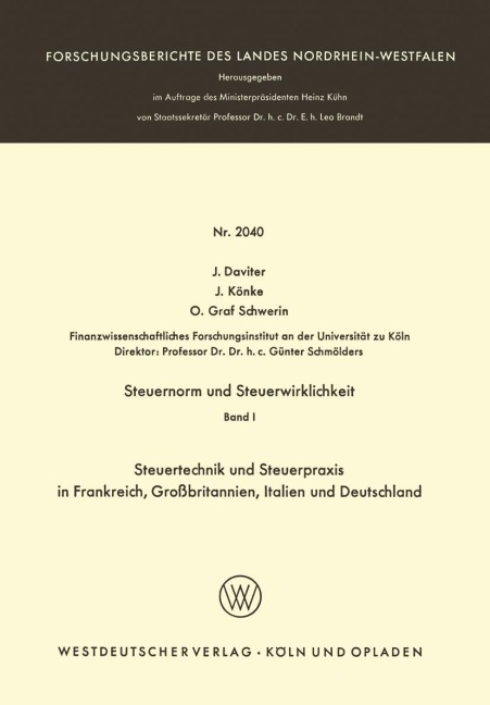 Steuernorm und Steuerwirklichkeit - J. Daviter, O. Graf Schwerin, J. Könke