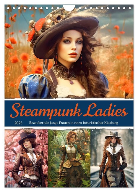 Steampunk Ladies (Wandkalender 2025 DIN A4 hoch), CALVENDO Monatskalender - Sabine Löwer