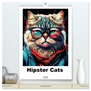 Hipster Cats (High Quality Premium Wall Calendar 2026 DIN A2 portrait),CALVENDO 12 Month Wall Calendar - Justyna Jaszke JBJart