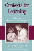 Cover-Bild zum Titel 'Contexts for Learning' von 'Ellice A. Forman, C. Addison Stone, Norris Minick'